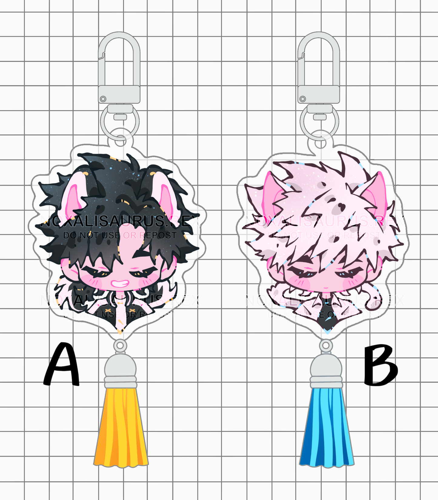 Through time - Acrylic charms