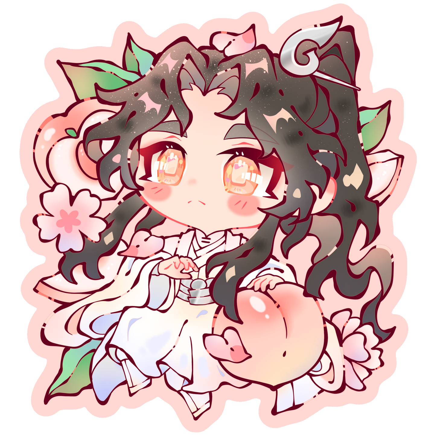 White Peach - Sticker