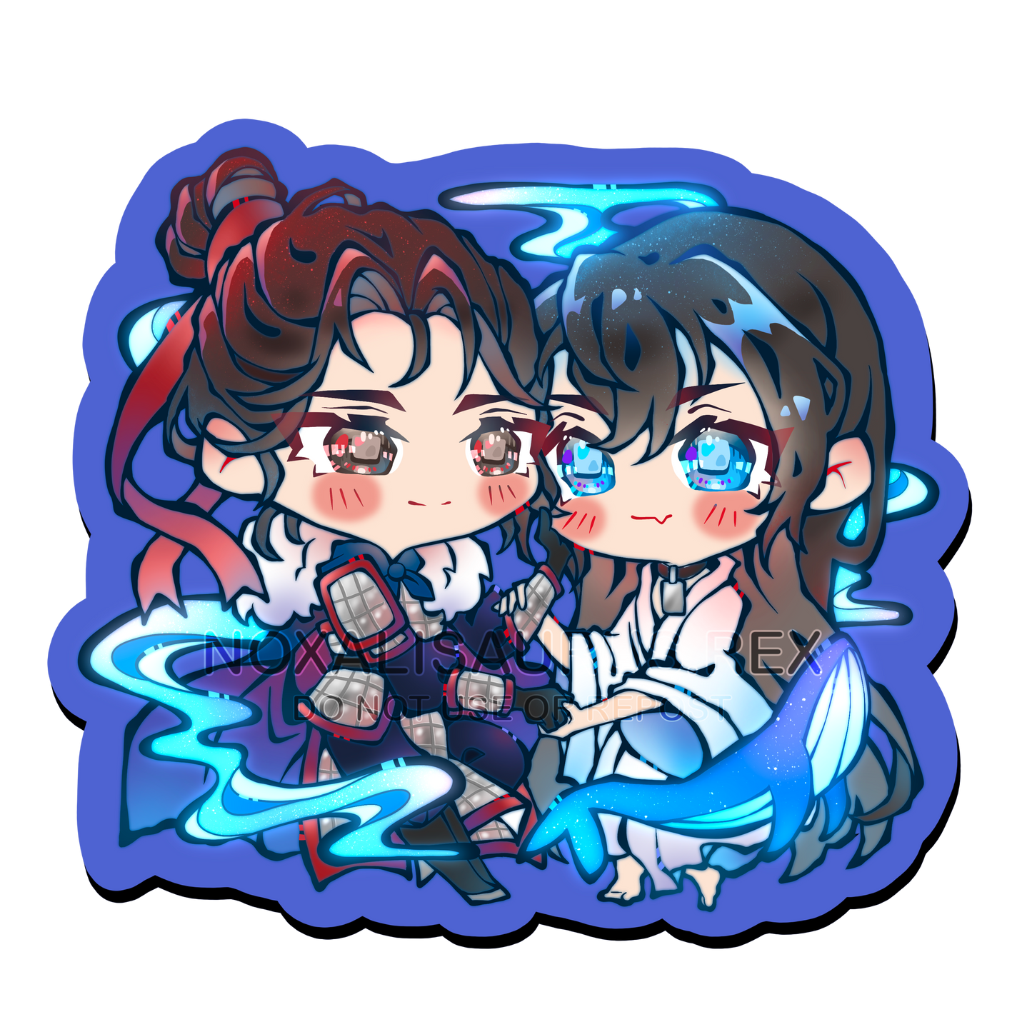 Whale and Wolf - Sticker