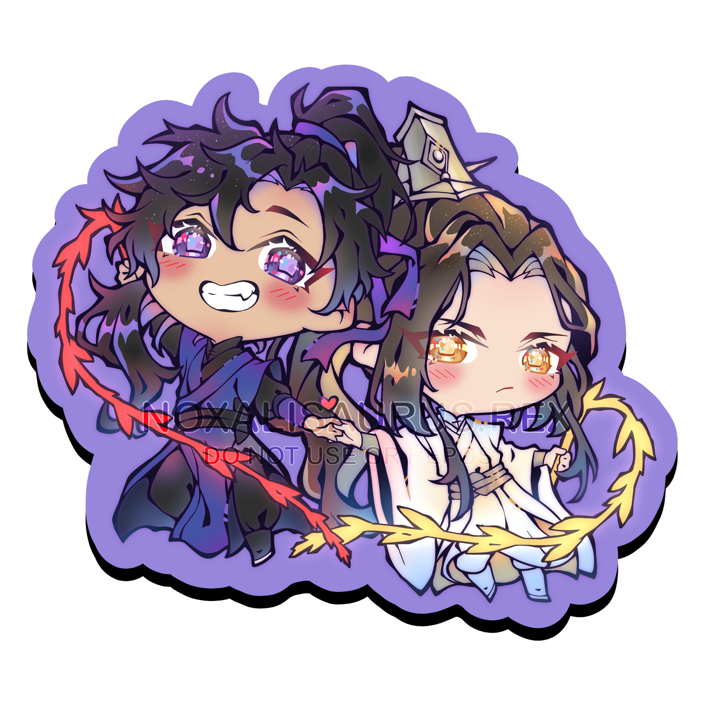 Husky and Cat - Sticker
