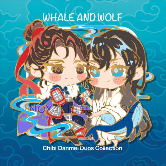 Whale and Wolf - Enamel Pin