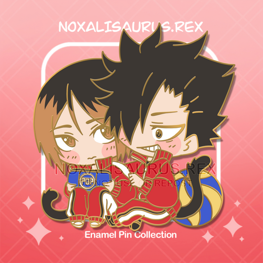 Volleyball Cats - Enamel Pin