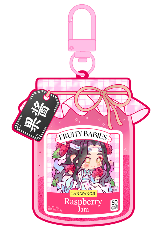 Raspberry - Quicksand Keychain