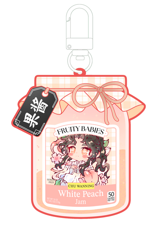 White Peach - Quicksand Keychain