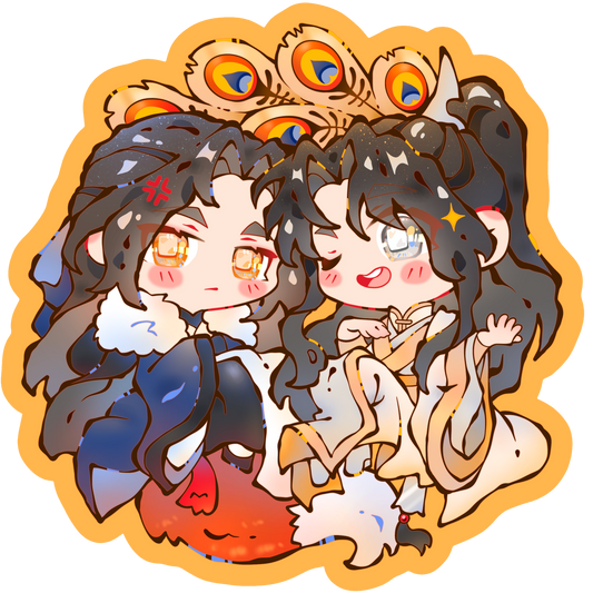 Peacock and Fox - Sticker